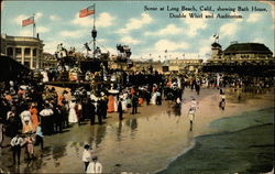 Scene at Long Beach, California Postcard Postcard