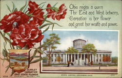 Ohio State Card Columbus, OH State Flowers & Seals Postcard Postcard