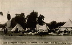 3225 Refugees camping in Golden Gate Park Postcard