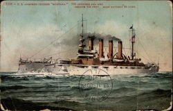 U. S. Armored Cruiser "Montana" Navy Postcard Postcard