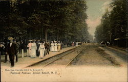 Railroad Avenue, Sylvan Beach, N.Y Postcard