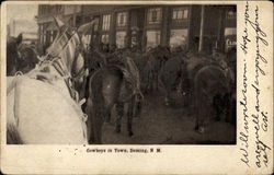 Cowboys in Town Deming, NM Postcard Postcard