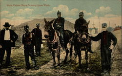 Mule Driver Boys Coming from Work Postcard