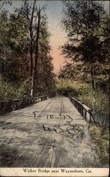 Walker Bridge Waynesboro, GA Postcard Postcard