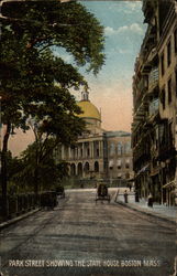 Park Street Showing the State House Postcard