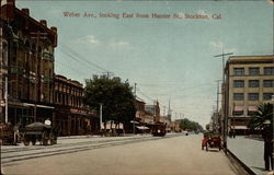 Weber Ave., looking East from Hunter St Postcard