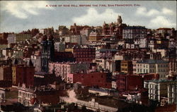 A view of Nob Hill before the fire, San Francisco, Cal Postcard