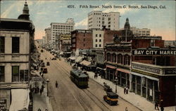 Fifth Street, North from G. Street Postcard