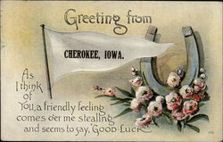 Greetings from Cherokee, Iowa Postcard