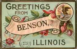 Greetings From Benson, Illinois Postcard