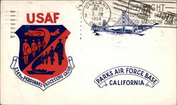 USAF 2349th Personnel Processing Group Parks Air Force Base, CA Postcard Postcard