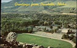 Greetings from Pocatello, Idaho (View from Idaho University) Postcard