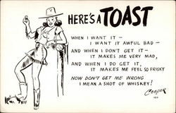 Here's A Toast Postcard