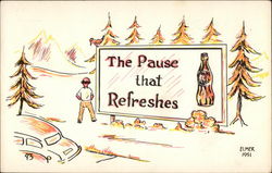 The Pause that Refreshes Comic, Funny Postcard Postcard