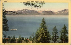 Lake Tahoe and Mt. Tallac California Postcard Postcard