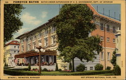 Fordyce Baths, Baths under supervision of U.S. Government, Dept. of Interior Postcard