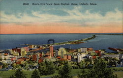 Bird's-Eye View From Skyline Drive Duluth, MN Postcard Postcard