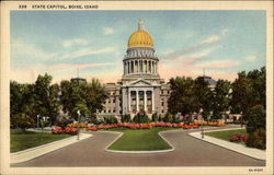 Idaho's State Capitol, with summer planting Boise, ID Postcard Postcard