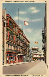 Joss House--Tong Buildings, Waverly Place, Chinatown San Francisco, CA Postcard Postcard