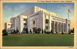 Fresno Memorial Auditorium Postcard