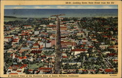 A general view of the business area Santa Barbara, CA Postcard Postcard