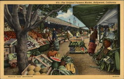 The Original Farmers Market Hollywood, CA Postcard Postcard