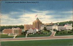 U.S. Marine Hospital Stapleton, drawing Staten Island, NY Postcard Postcard