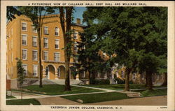 A Picturesque View of Callanan Hall, Eddy Hall and Williams Hall Cazenovia, NY Postcard Postcard