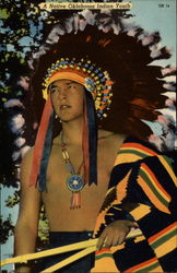 A Native Oklahoma Indian Youth Postcard