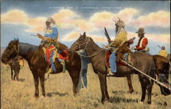 Shoshone Men in Ceremonial Attire - p204 Postcard