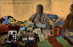 Indain Women and their Handcraft Postcard