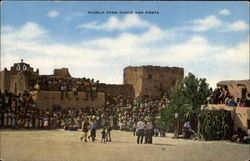 Pueblo Corn Dance and Fiesta Native Americana Postcard Postcard