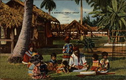 A Seminole Family Group Native Americana Postcard Postcard