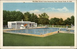 The New Grand Forks Swimming Pool North Dakota Postcard Postcard