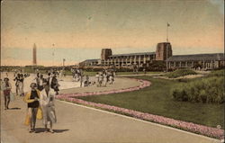 East Bathhouse Facing Ocean New York Postcard Postcard