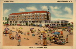 Ostend Hotel. Far Rockaway, NY Postcard