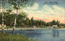 Bathing Beach, Lum Park Postcard