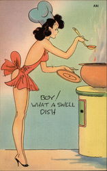 Boy! What a Swell Dish Postcard