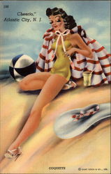 Cheerio Girl - Coquette Postcard