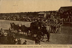 Old Time State, and U.S. Troops, Santa Fe, Trail Day Las Animas, CO Postcard Postcard