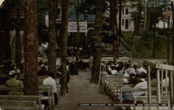 Camp Meeting at Campground Postcard