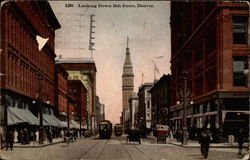 Looking Down 16th Street Postcard