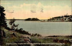 Evergreen Landing, Pumpkin Knob and Long Island from Great Diamond Island Harpswell, ME Postcard Postcard