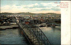 Allegheny River and City from Bessemer Building Postcard