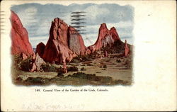 General View of the Garden of the Gods Scenic, CO Postcard Postcard