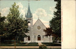 Catholic Church and Parochial Residence Postcard