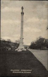 Soldiers Monument Shamokin, PA Postcard Postcard