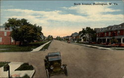 Sixth Avenue Huntington, WV Postcard Postcard