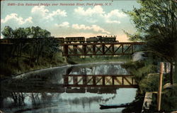 Erie Railroad Bridge over Neversink River Port Jervis, NY Postcard Postcard