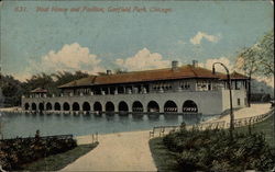 Boat House and Pavilion, Garfield Park Postcard